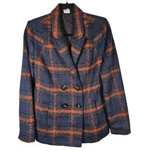 Cabi Checkmate Merry Plaid Double Breasted Jacket Women's M